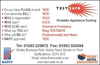 PAT Testing Testsafe Ltd   Burton Derby Tamworth Lichfield   PAT Testing 225937 Image 0