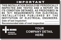 tradewell electrical labels 208131 Image 1